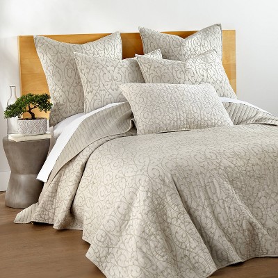 Taupe Twin Reversible Microfiber Quilt Set