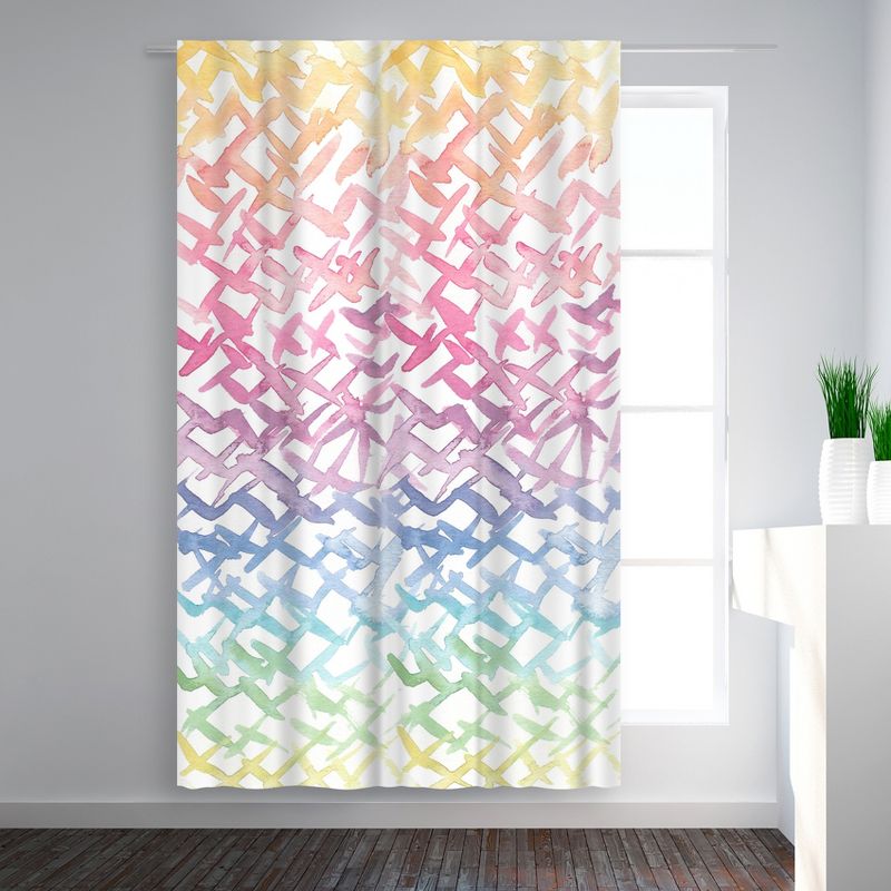 Americanflat Rainbow Abstract by Victoria Nelson Blackout Rod Pocket Single Curtain Panel 50x84, 1 of 4