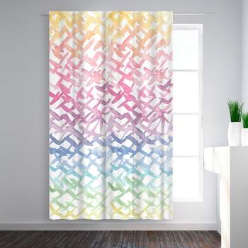 Americanflat Rainbow Abstract by Victoria Nelson Blackout Rod Pocket Single Curtain Panel 50x84