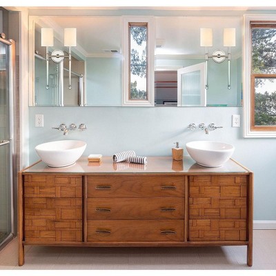 Fremont Polished Nickel 2-Light Sconce with Soft White Shades