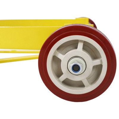 Yellow Steel 55 Gallon Drum Dolly with Flat-Free Tires