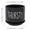 Esterno Needy and Thirsty Planter Pots, 2pc Set; Ceramic Funny Indoor Container Gardening Pots - 3 of 4
