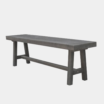 Renaissance Outdoor Patio Dining Picnic Bench - Gray - Vifah