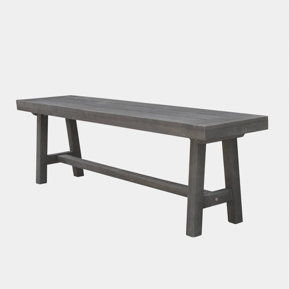 Renaissance Outdoor Patio Dining Picnic Bench Gray Vifah