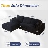 MAXYOYO 104" Modular Couch with Chaise and 49'' Boneless Chaise Lounge, Sofa in A Box, No Assembly Required, 3 Packages Shipping - 2 of 4
