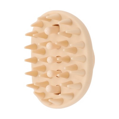 Unique Bargains Hair Shampoo Brush 3.66"x2.95"x2.36" Beige 1 Pc