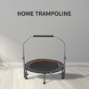 SEVOBAL Home Gyms, Foldable Mini Trampoline with Adjustable Handle for Indoor and Outdoor Fitness Workouts, Black, 19"*4"*36" - 4 of 4