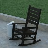 Emma and Oliver Set of 2 Contemporary Rocking Chairs, All-Weather HDPE Indoor/Outdoor Rockers - 4 of 4