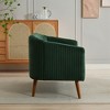 51"W Loveseat Couch Sofa with Curved Armrests and Corduroy Upholstery, Ivory/Orange/Green/Gray/Navy--ModernLuxe - 3 of 4
