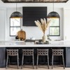 Rennnsan Florwyn 19"W 1-Light Dome Gold Foile Industrial Dimmable Oversize Pendant in Black - 4 of 4
