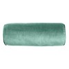 Edie@Home 7"x18" Chelsea Velvet Neckroll Lumbar Throw Pillow Cobalt: Indoor Cylinder Bolster with Button - 2 of 4