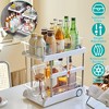 NewHome "2-Tier Height Adjustable Under Sink Organizer with Flexible Wheels, Movable Dividers, Pull-Out Trays" White - image 4 of 4