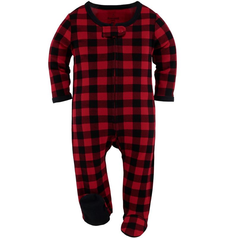 The Peanutshell Footed Baby Sleepers for Boys or Girls, Buffalo Plaid & Woodland, 3-Pack, Newborn to 12 Month Sizes, 5 of 8