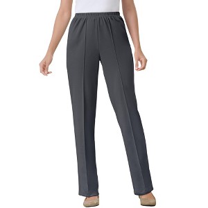 Woman Within Plus Size Tall The Hassle-Free Elastic-Waist Soft Knit Pant - 1 of 4
