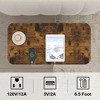 1PC Rustic Brown End Table with Charging Station, Sofa/Couch Table with USB Ports and Outlets, Nightstand on Wheels and Shelf for Living Room/Bedroom - 3 of 4