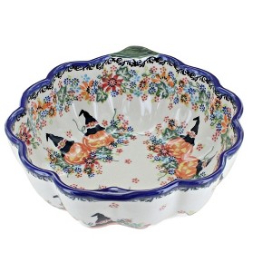 Blue Rose Polish Pottery 578 Vena Pumpkin Bowl - 1 of 1