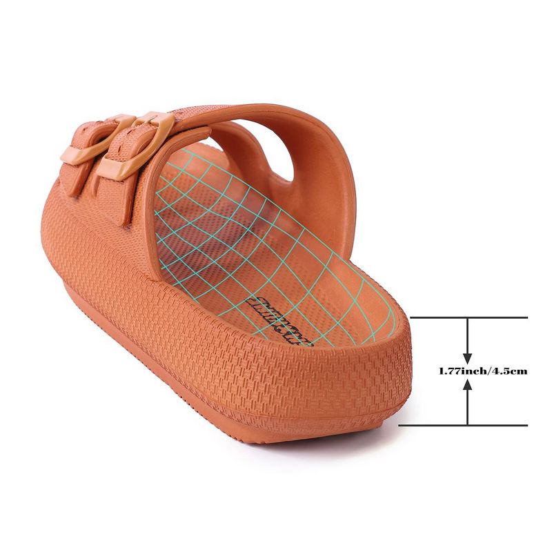 Women's Men's Cloud Slides Double Buckle Adjustable Pillow Slippers Thick Sole Cushion EVA Sandals, 5 of 7