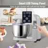 VEVOR 6 in 1 Stand Mixer, 450W Multifunctional Electric Mixer with Tilt-Head, 6 Speeds and LCD Screen Timing, 7.4Qt Stainless Bowl, Dough Hook - 3 of 4