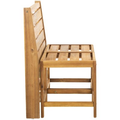 Natural Brown Acacia Wood Transformer Outdoor Bench/Table