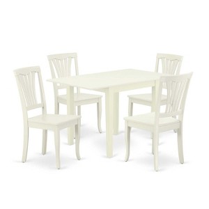 HomeStock 5-Pc Linen White Finish Solid Wood Top-Dining Room Set-Seats 4 - 1 of 4