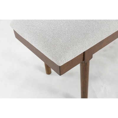 Lyncott 59" Gray Upholstered Solid Wood Dining Bench