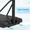 RISOKEYS Portable Basketball Hoop, Height Adjustable 7.5-10FT, with 43.25 in Backboard and Wheels, for Indoor Outdoor - 4 of 4
