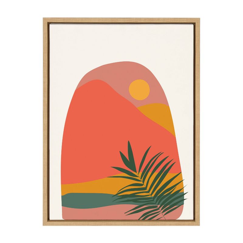 18&#34; x 24&#34; Sylvie Tropical Landscape Framed Canvas by Oris Eddu Natural - Kate &#38; Laurel All Things Decor, 1 of 8