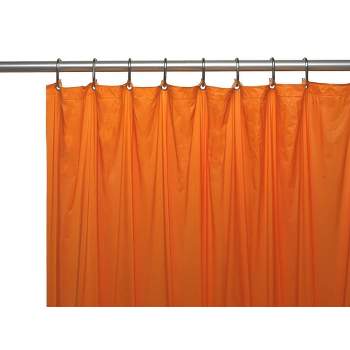 Kate Aurora Hotel Collection Heavyweight Pumpkin Orange Halloween PEVA Shower Curtain Liner - 72 in. W x 72 in. L