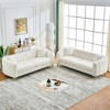 Oversized Chenille Sofa, Luxury 3+3 Seater Tufted Couch with Gold Metal Legs, Plush Cushioning, High-Density Foam, Throw Pillows, 750 lbs Capacity - 2 of 4