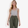 Anna-Kaci Women's Knit Crop Top with Spaghetti Straps and Ribbed Hem Summer Tank Top - 3 of 4