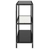 vidaXL Shelf Transparent and Black Tempered Glass and Powder-Coated Iron - 4 of 4