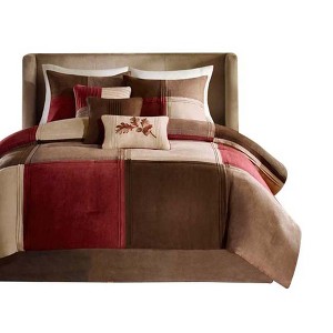 Gracie Mills Florentino 7-Piece Microsuede Comforter Set - 1 of 4