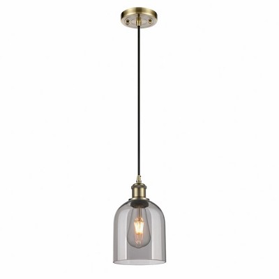 Bella - 1 Light Cord Hung Mini Pendant In Industrial Style-9.5 Inches Tall and 5.5 Inches Wide