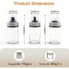 6-Pack Oil and Vinegar Dispenser Set, Glass Condiment Bottles with 360° Rotating Stainless Steel Holder for Kitchen Tabletop - 2 of 4
