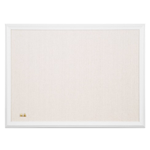 U Brands 24 X18 Linen Bulletin Board White Decor Frame Target