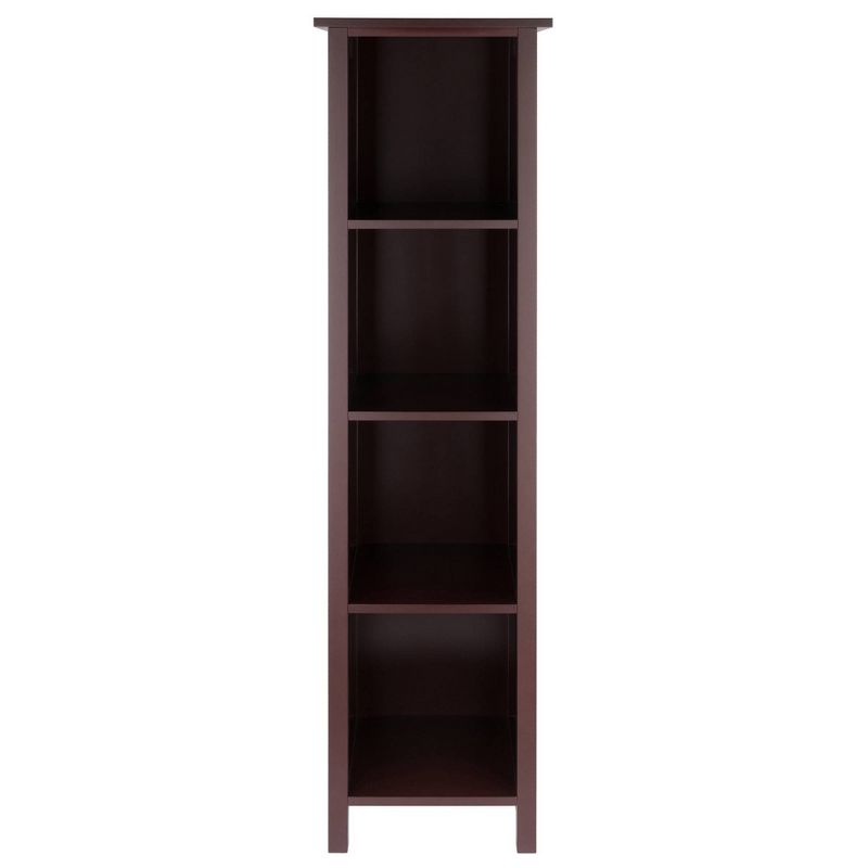 55.98&#34; 5 Tier Milan Storage Shelf or Bookshelf Tall Walnut - Winsome, 3 of 11