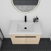 Floating Bathroom Vanity With Ceramics Countertop Sink, Wall Mounted 2 Doors Bathroom Storage Cabinet Set, Enclosed Storage Space - 3 of 4