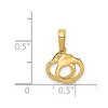 Black Bow Jewelry 14k Yellow Gold Mini Handcuffs Pendant - 4 of 4