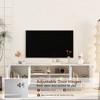 PAGED Fluted TV Stand Classic Wood Entertainment Console with Spacious Cabinets, TV Console for Living Room - 3 of 4