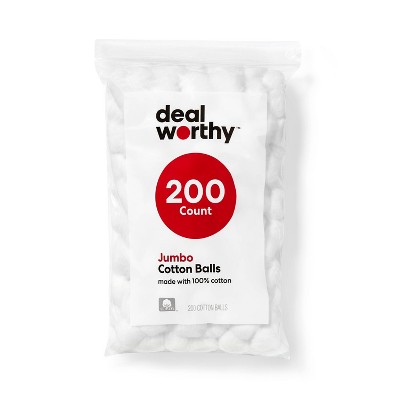 Image of Jumbo Cotton Balls - 200ct - Dealworthy™