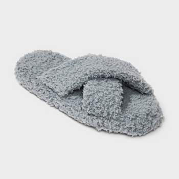 Women's Super Soft Fleece Crossover Slide Slipper Socks - Stars Above™