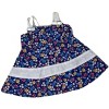 Doll Clothes Superstore Handmade Blue Floral Sundress with White Trim for 18-Inch Dolls - 4 of 4