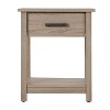 HomeStock Sandle Wood Nightstand 24x20x19 Warm Compact Bedside Table with Contemporary Finish, Easy Assembly and Modern Storage - 3 of 4