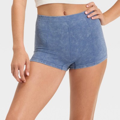 Women's Seamless Boy Shorts Underwear - Colsie™ Dark Blue