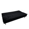 SKRAN 76'' Upholstered Sofa with Metal Frame for small space Living Room, Bedroom Office, black - 2 of 4