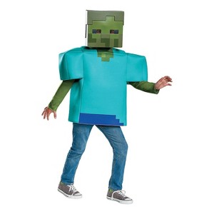 Disguise Kids' Classic Minecraft Zombie Costume - 1 of 1