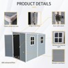 GDFStudio Stephen 4'x8' Resin Storage Shed with Two-Window - 4 of 4