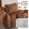 Lyngins Giant Bean Bag Chair, Oversized Rabbit Fabric Lazy Chair with High-Density Foam, 2-Seater Accent Chair, Fluffy Loveseat Bean Bag Sofa Chair - 4 of 4