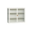 FONTOI 27.56" Glass Doors Modern Two-door Wall Cabinet with Three-tier Storage for Entryway Living Room Bathroom, White, 9.06"*23.62"*27.56" - 4 of 4