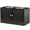 PawHut Large Elevated Dog Bowls with Storage Cabinet Containing Large 44L Capacity, Raised Dog Bowl Stand Pet Food Bowl Dog Feeding Station - 4 of 4